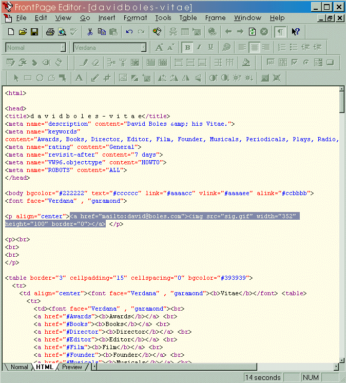 frontpage web editor