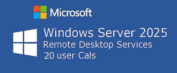 Microsoft® Windows Server 2025 RDS CAL’s, 20-user ESD